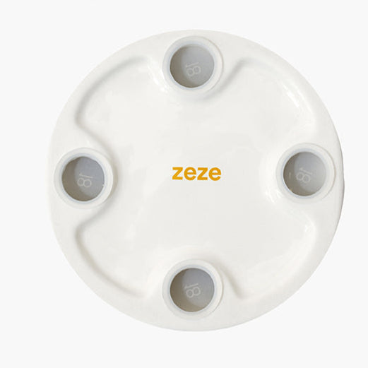 Comedouro de Ceramica Elevado para pets - Losango Amarelo- zeze