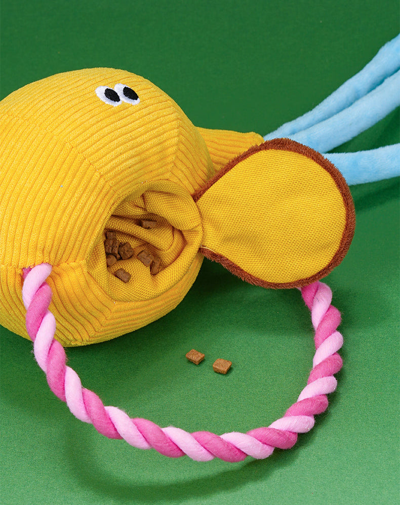 zeze Brinquedo para cachorros- Bule de Chá Pelúcia e Corda