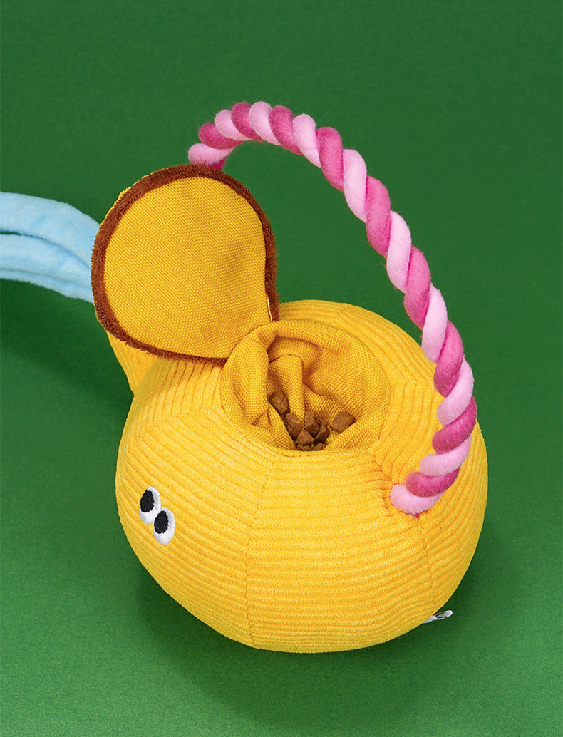 zeze Brinquedo para cachorros- Bule de Chá Pelúcia e Corda