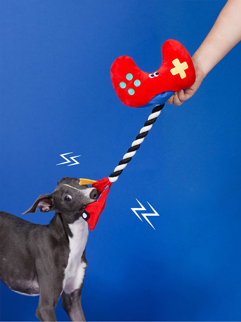 zeze Brinquedo para cachorros- Gameboy Controle Pelúcia e Corda - Grande