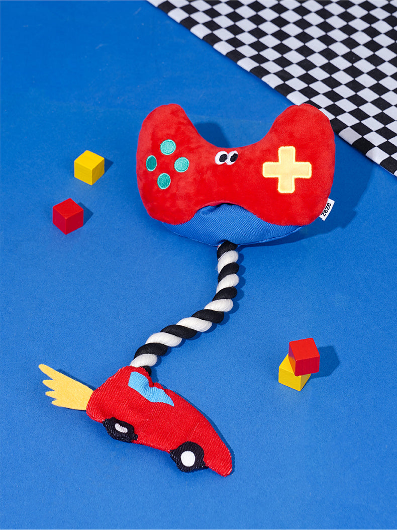 zeze Brinquedo para cachorros- Gameboy Controle Pelúcia e Corda - Grande