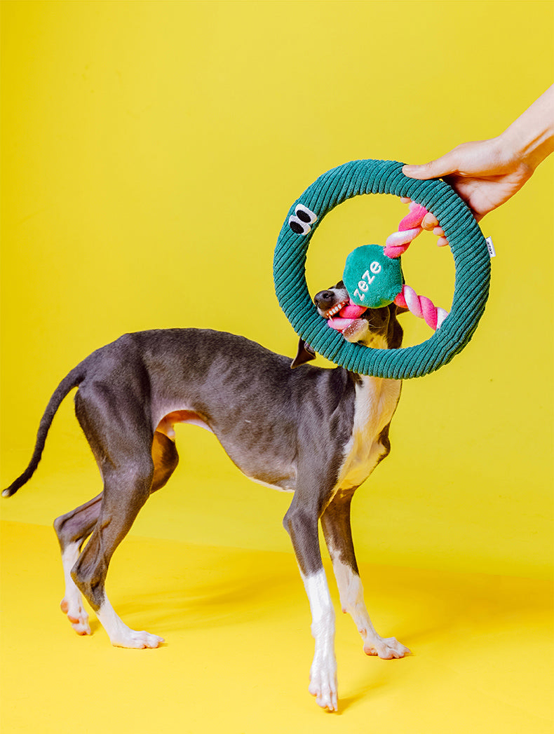 Brinquedo para cachorros zeze - Mordedor com Corda Volante - Verde