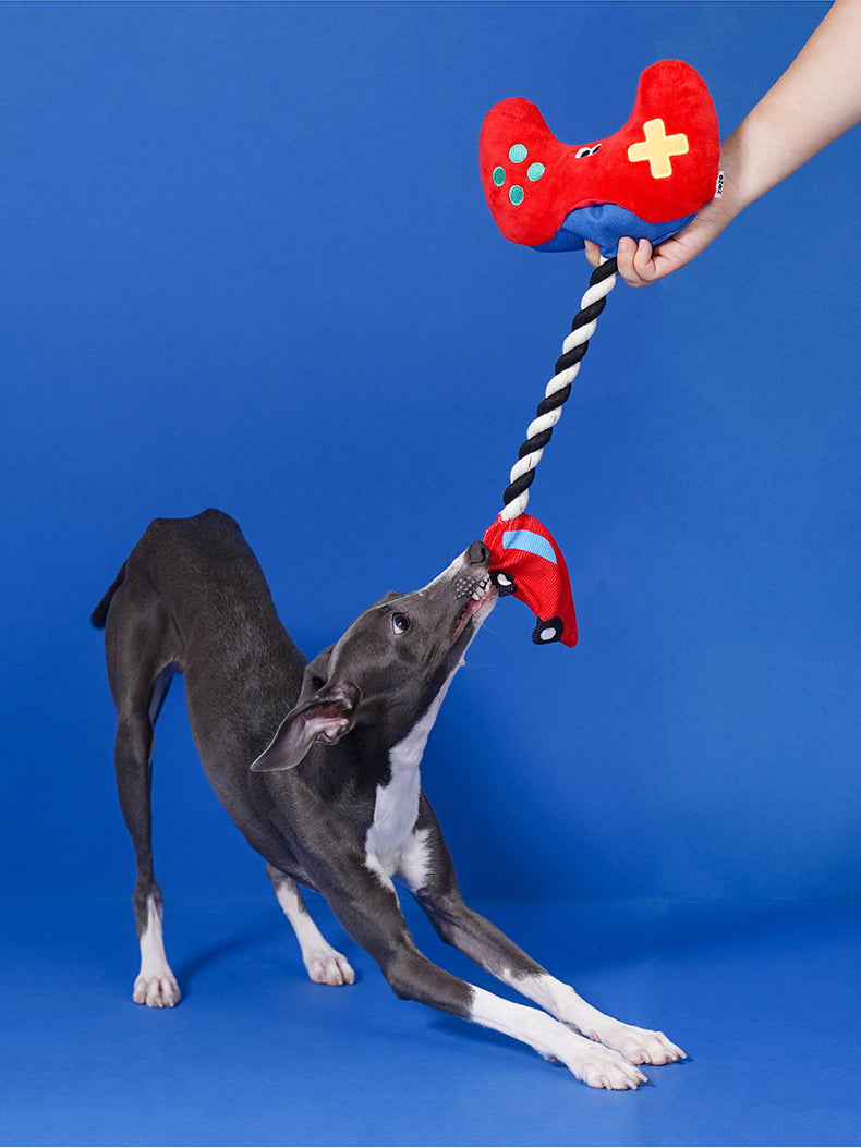 zeze Brinquedo para cachorros- Gameboy Controle Pelúcia e Corda - Grande