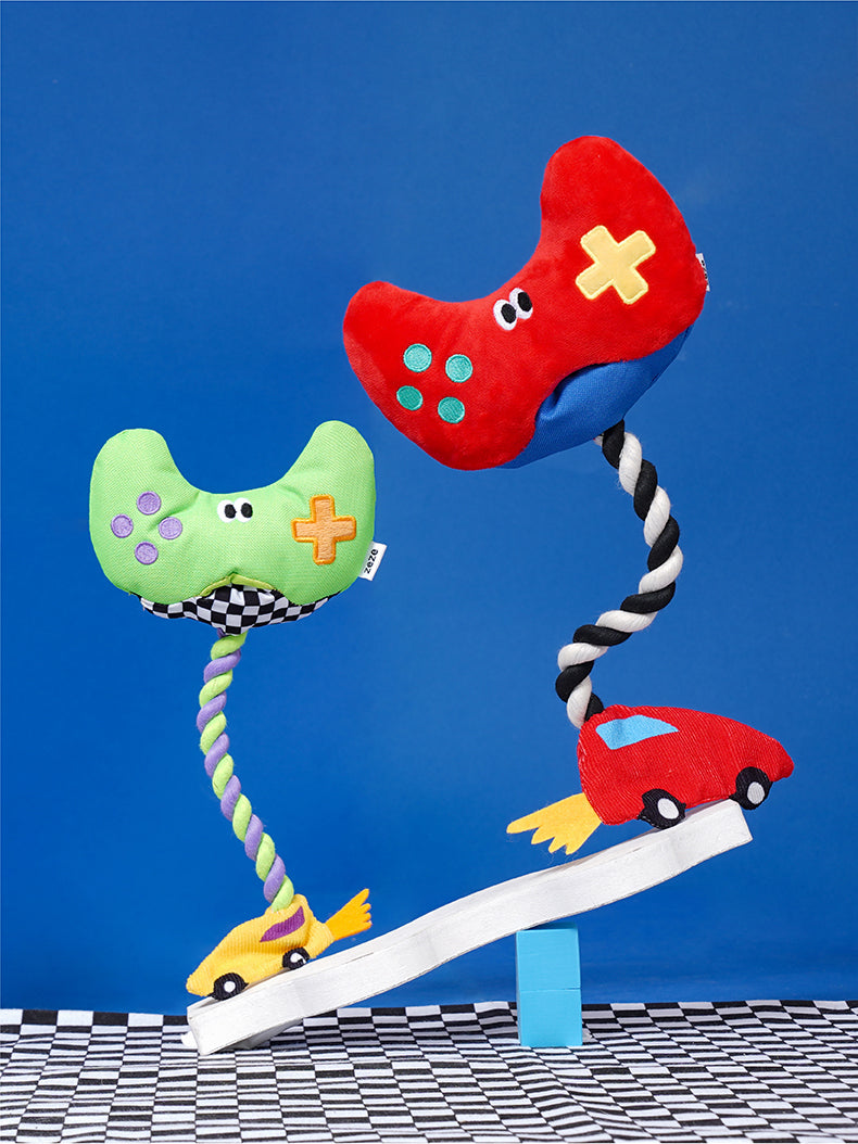 zeze Brinquedo para cachorros- Gameboy Controle Pelúcia e Corda
