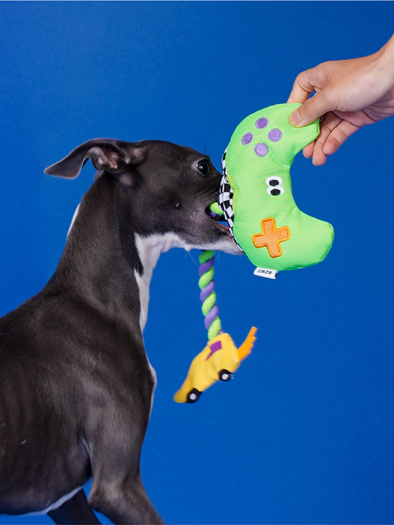 zeze Brinquedo para cachorros- Gameboy Controle Pelúcia e Corda - Pequeno