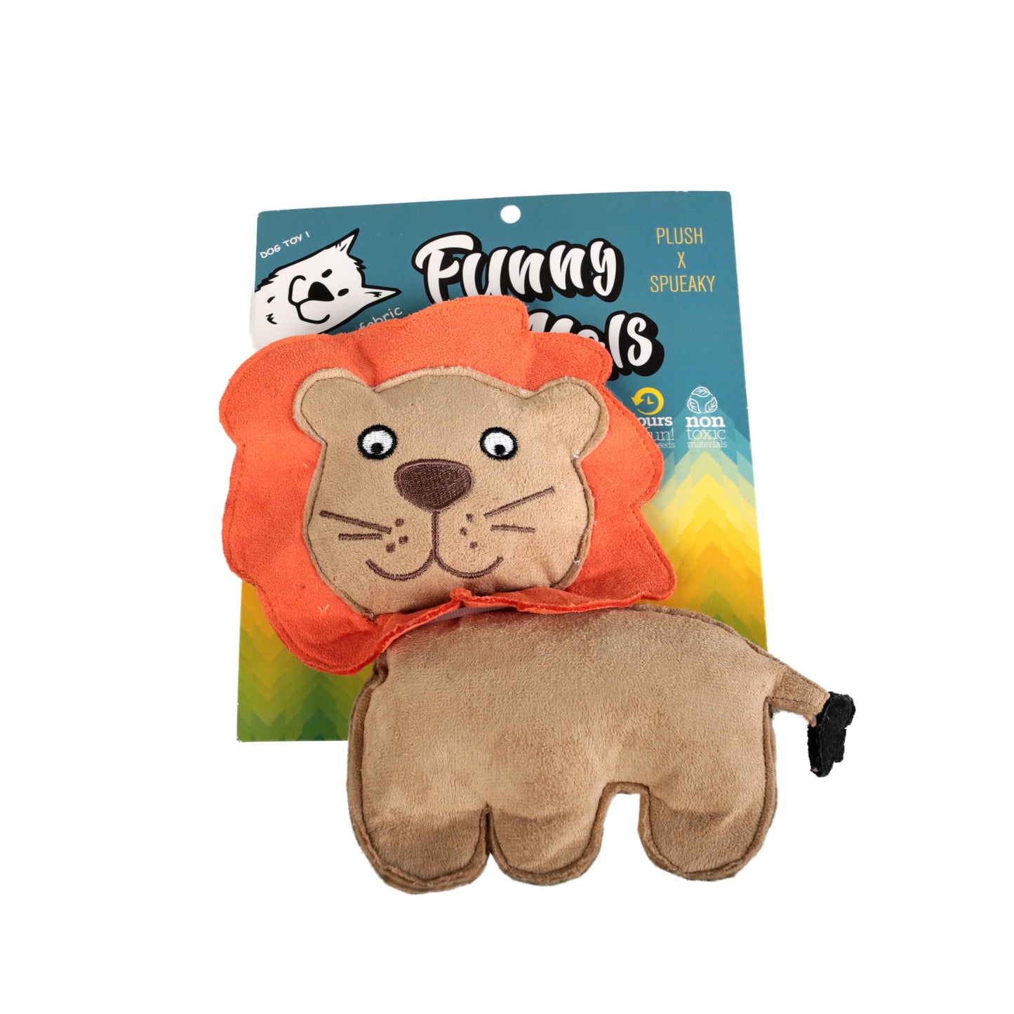 Qmonster Brinquedo para cachorro - Zoológico de Suede - Leão