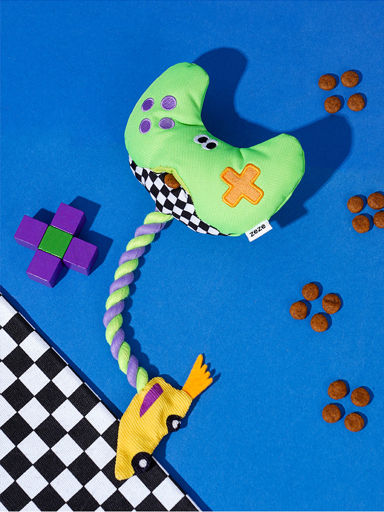 zeze Brinquedo para cachorros- Gameboy Controle Pelúcia e Corda