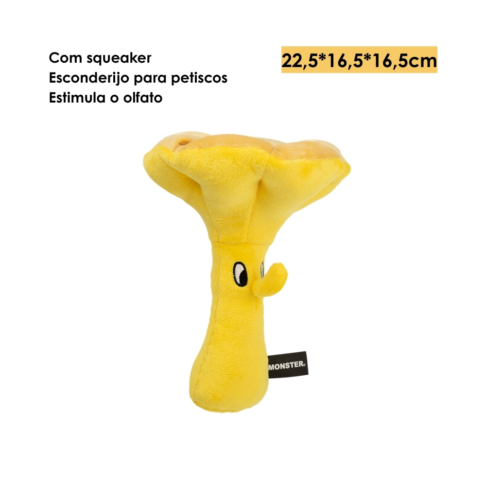Brinquedo Interativo Olfativo Cogumelo Curioso Amarelo - Qmonster