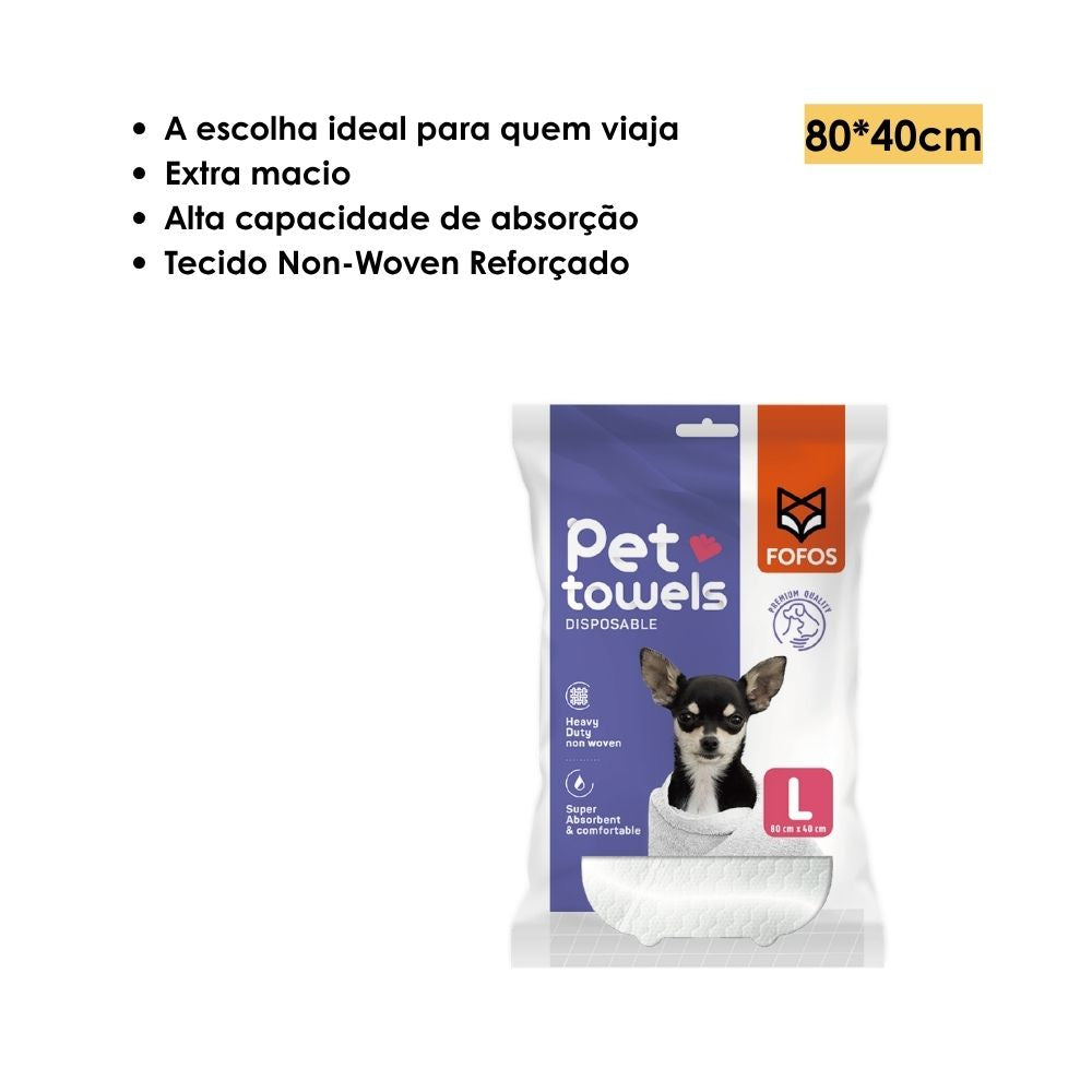 Toalha Descartável Superabsorvente e Macia L(80*40cm) - FOFOS