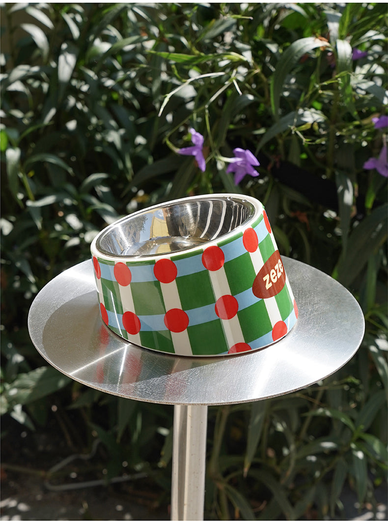 Comedouro de Inox Retro Art - zeze