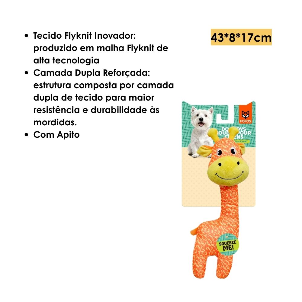 Brinquedo Pelúcia Flynit Girafa - FOFOS