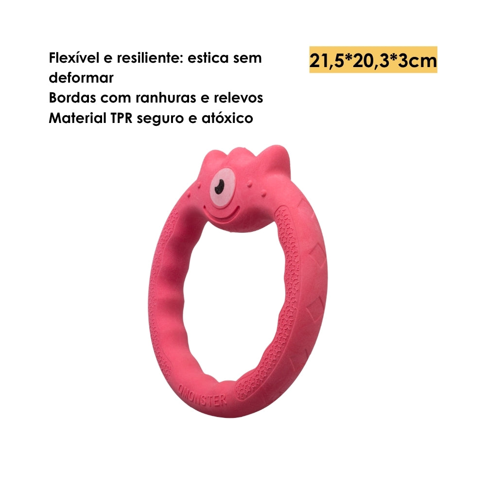 Brinquedo Mordedor Interativo Anel de Ciclope Vermelho - Qmonster