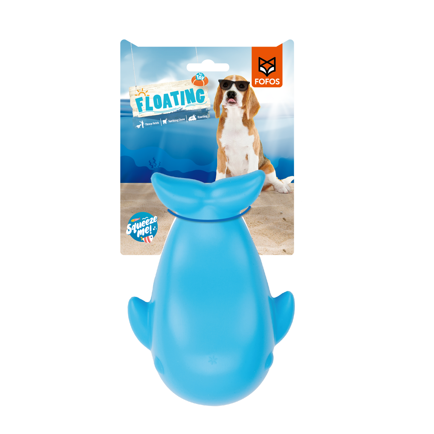 FOFOS Brinquedos para Cães - Alegre Piscina - Baleia