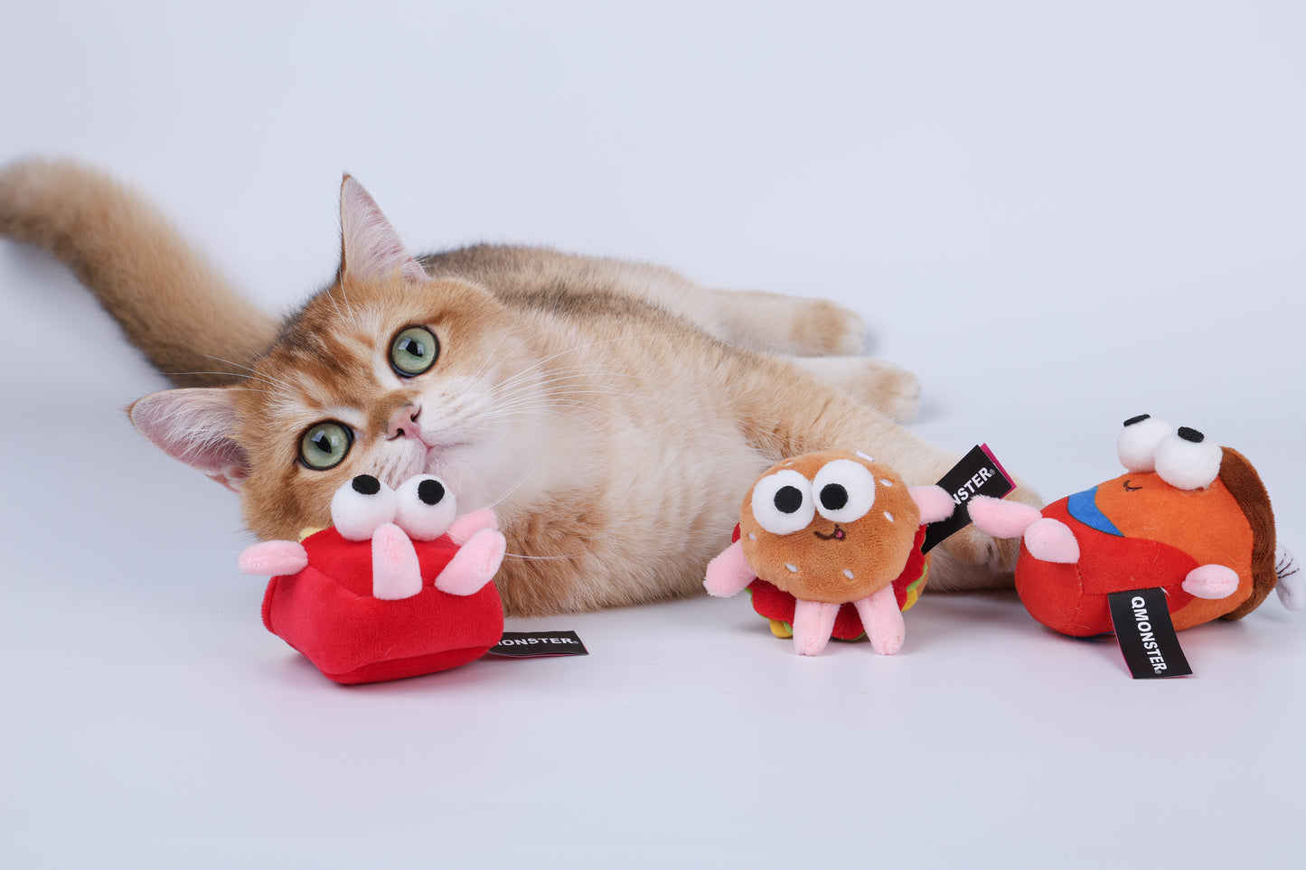 Qmonster Brinquedo para gatos - Fast Food com Catnip 'foodie'