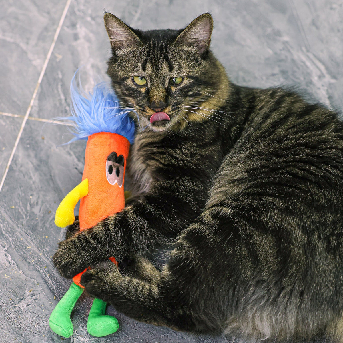Qmonster Brinquedo para gatos - Stickman Pelúcia Com Catnip - Laranja
