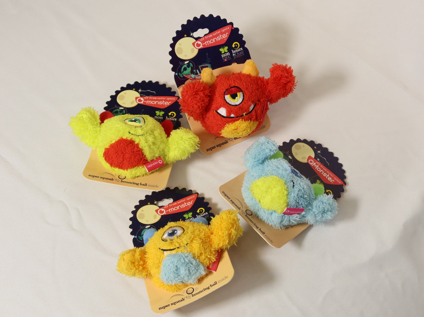 Qmonster Brinquedo para cachorro - 2in1 Monstro One-Eye Cyclop Pelúcia com Som