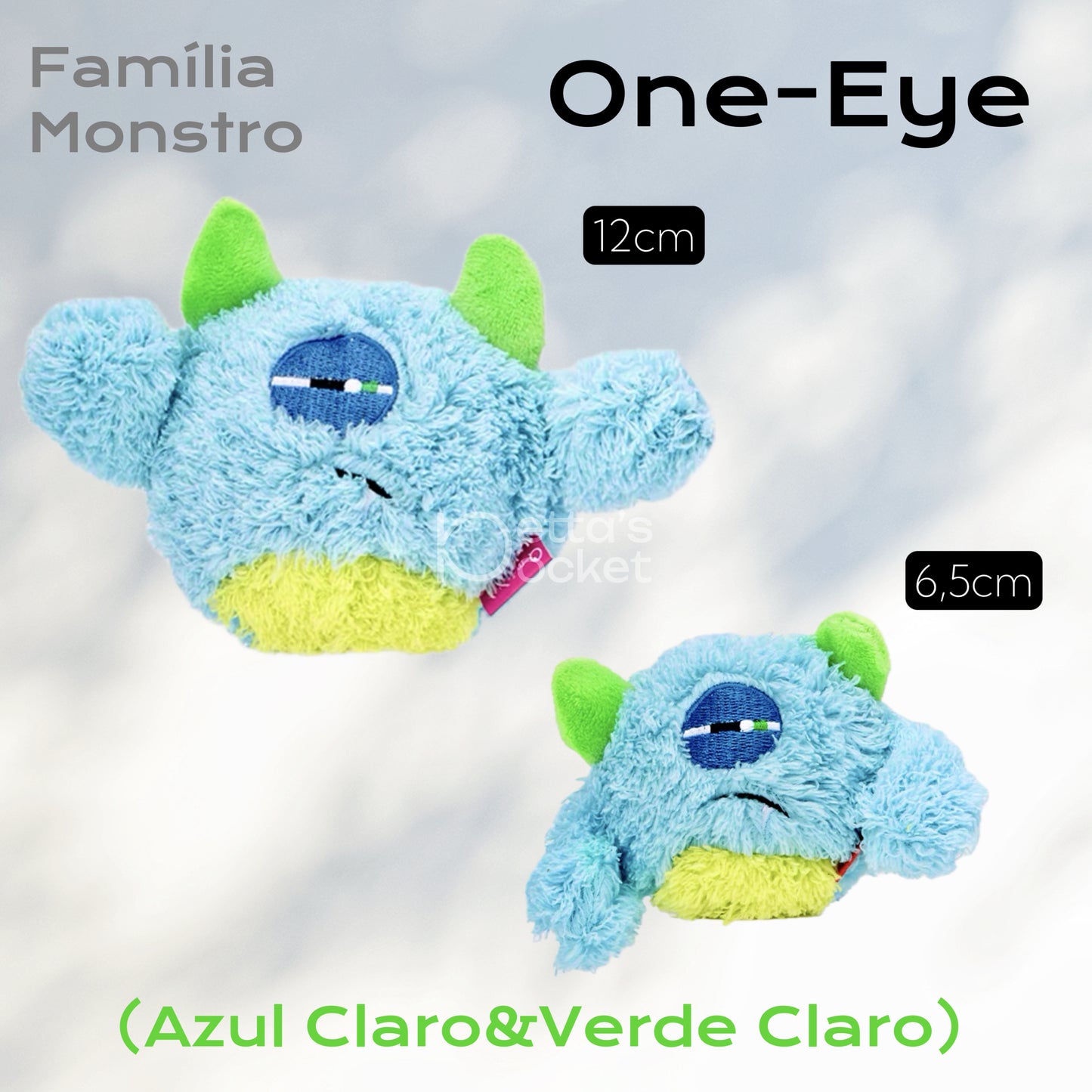 Qmonster Brinquedo para cachorro - 2in1 Monstro One-Eye Cyclop Pelúcia com Som