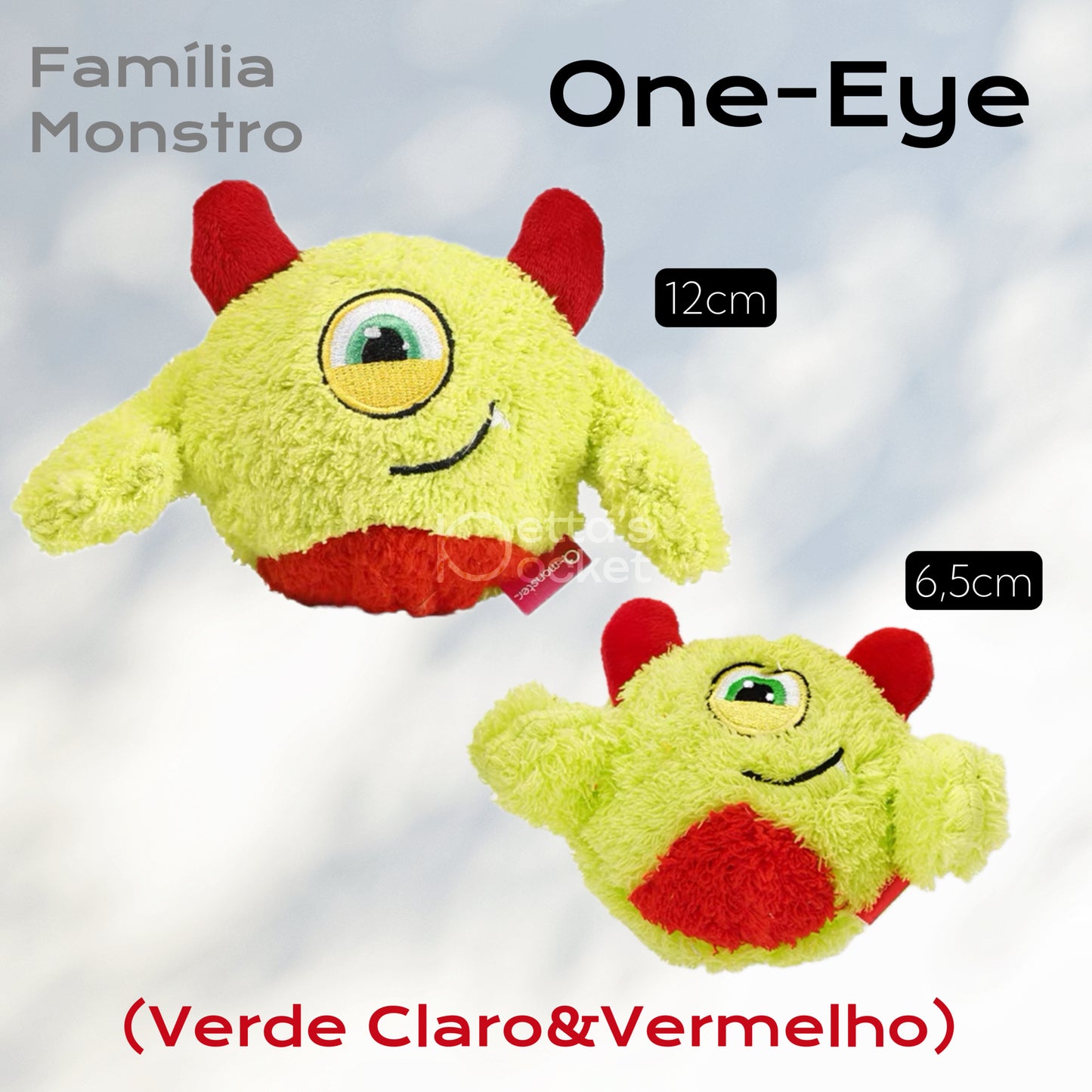 Qmonster Brinquedo para cachorro - 2in1 Monstro One-Eye Cyclop Pelúcia com Som