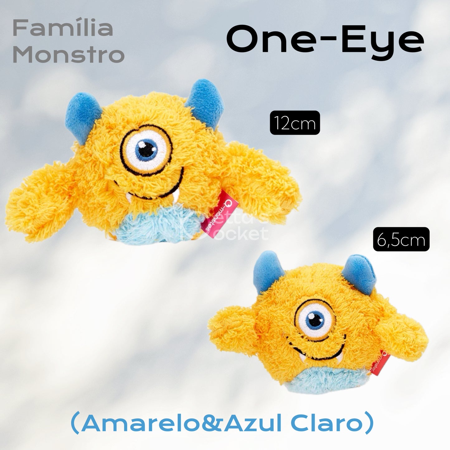 Qmonster Brinquedo para cachorro - 2in1 Monstro One-Eye Cyclop Pelúcia com Som