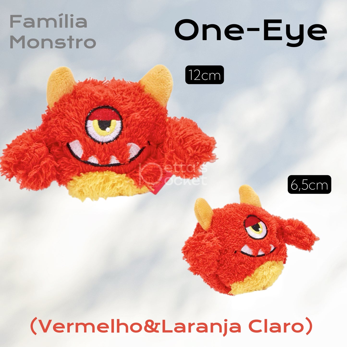 Qmonster Brinquedo para cachorro - 2in1 Monstro One-Eye Cyclop Pelúcia com Som