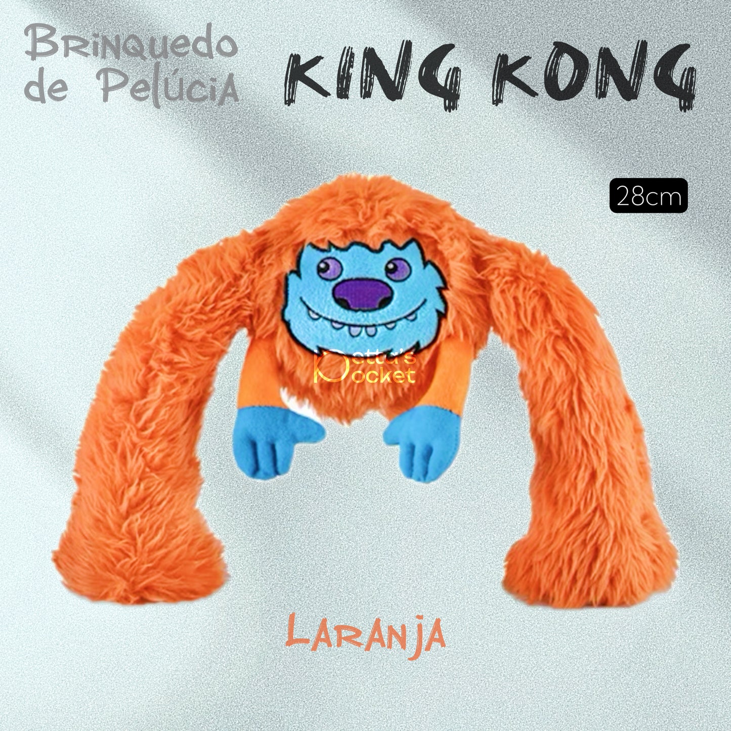 Qmonster Brinquedo para cachorro - 2in1 King Kong Pelúcia com Som