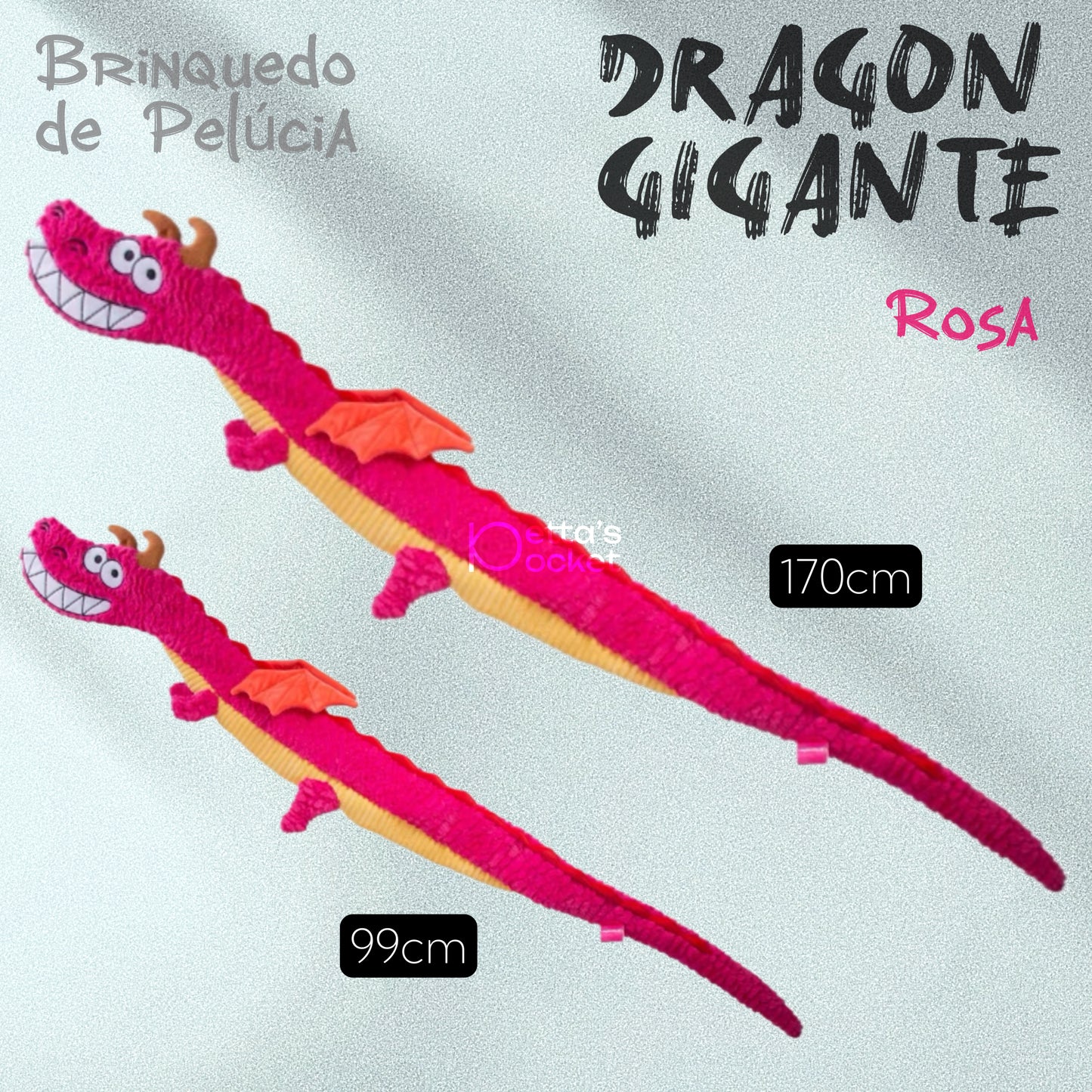 Qmonster Brinquedo para cachorro - Dragão Gigante Pelúcia com som de papel