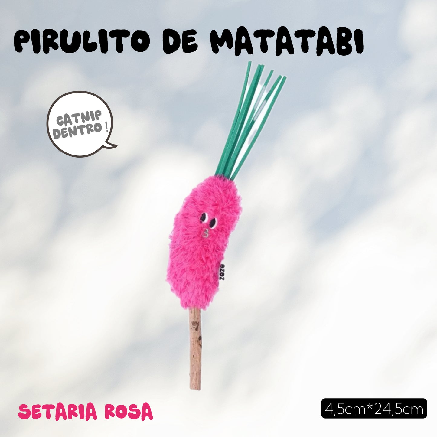 zeze Brinquedo para gatos - Pirulito de Matatbi com Catnip Vol.3