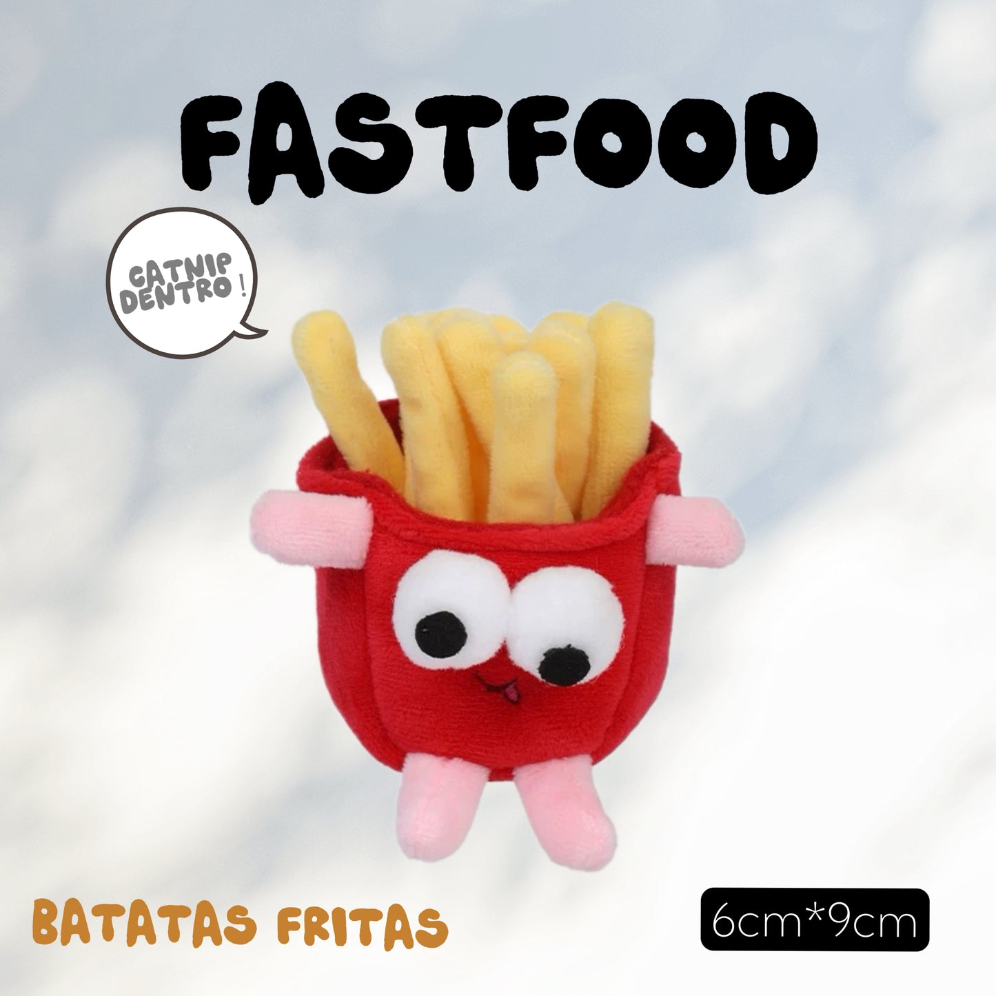 Qmonster Brinquedo para gatos - Fast Food com Catnip 'foodie'