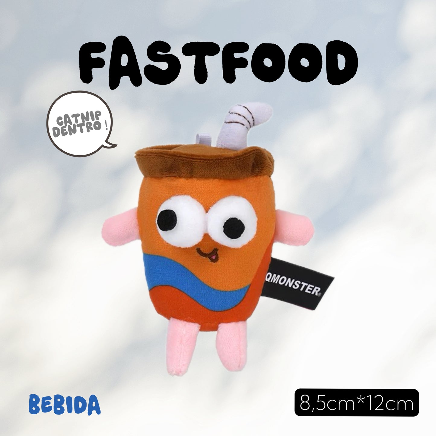 Qmonster Brinquedo para gatos - Fast Food com Catnip 'foodie'