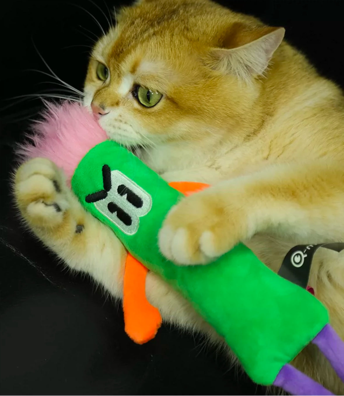 Qmonster Brinquedo para gatos - Stickman Pelúcia Com Catnip - Amarelo
