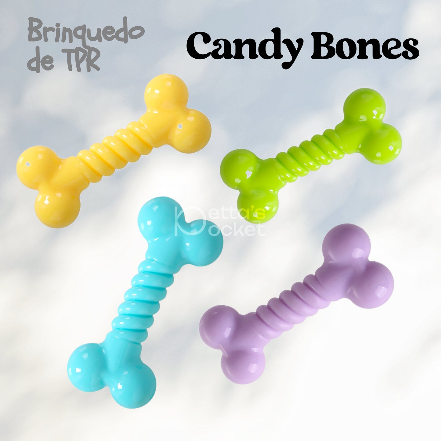 Qmonster Brinquedo Para Cachorro - Candy Bones brinquedo de TPR