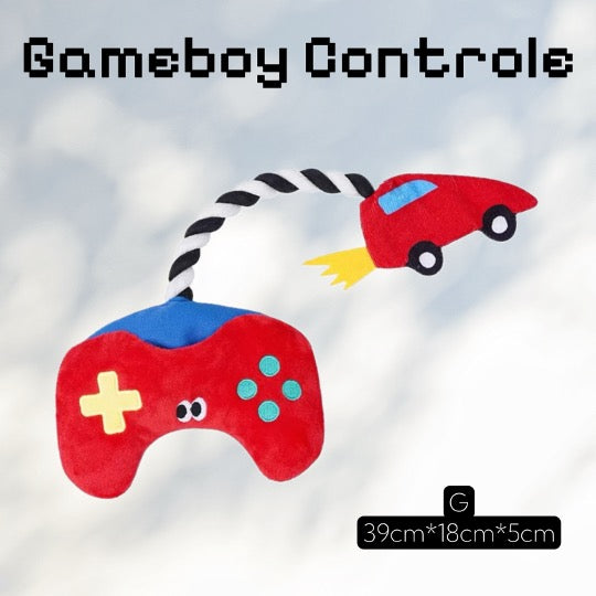 zeze Brinquedo para cachorros- Gameboy Controle Pelúcia e Corda