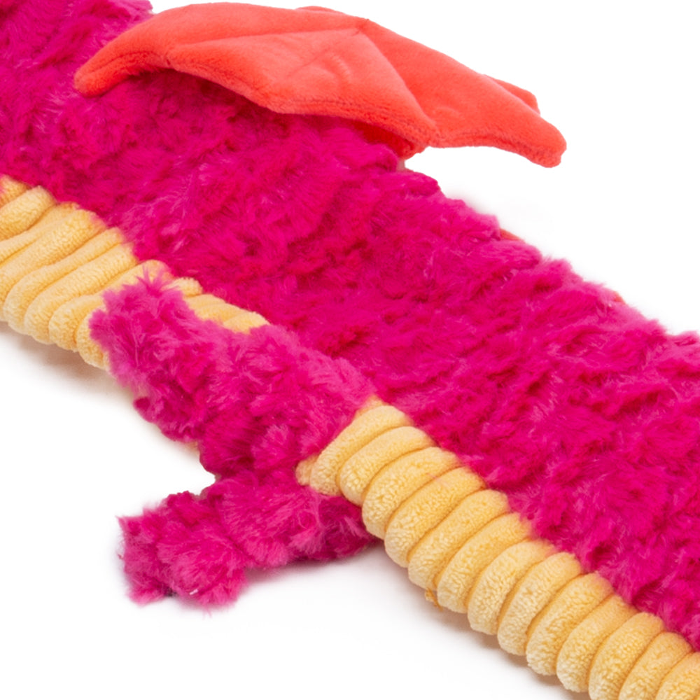 Qmonster Brinquedo para cachorro - Dragão Gigante - Rosa Pequeno
