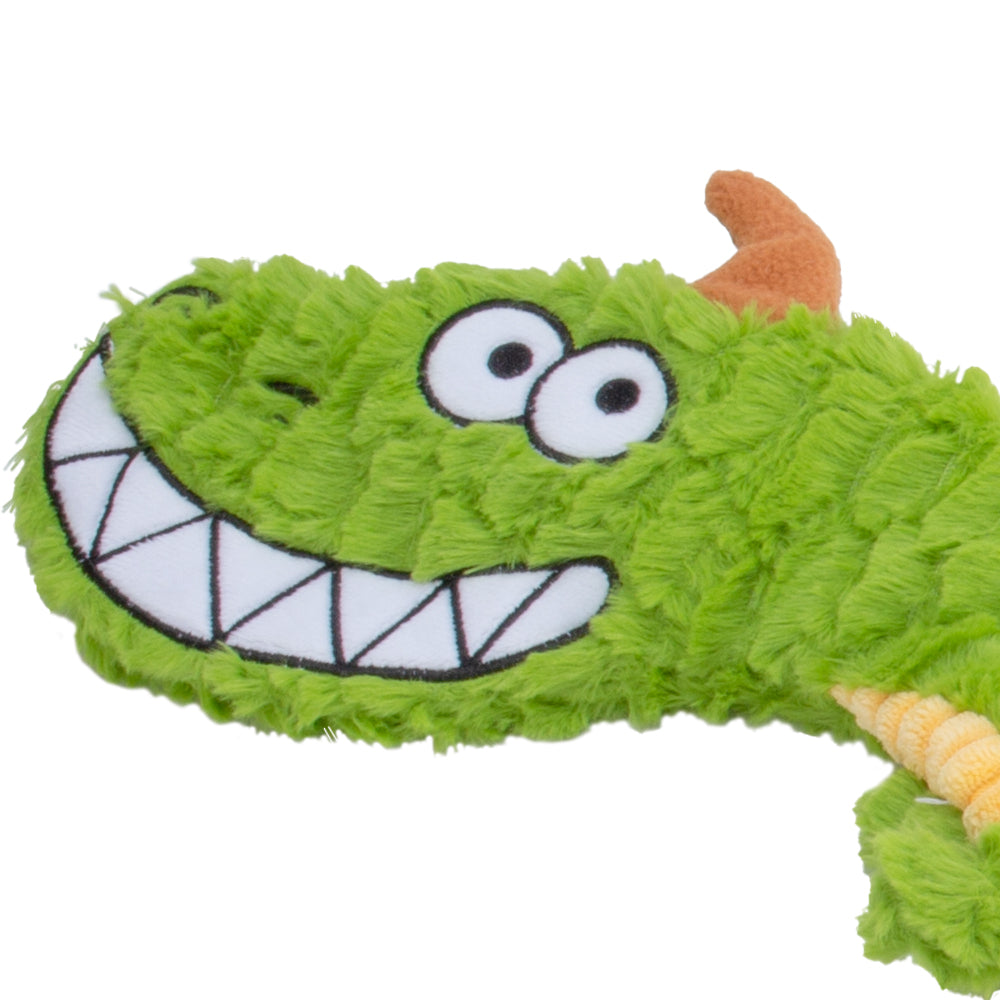 Qmonster Brinquedo para cachorro - Dragão Gigante - Verde Pequeno