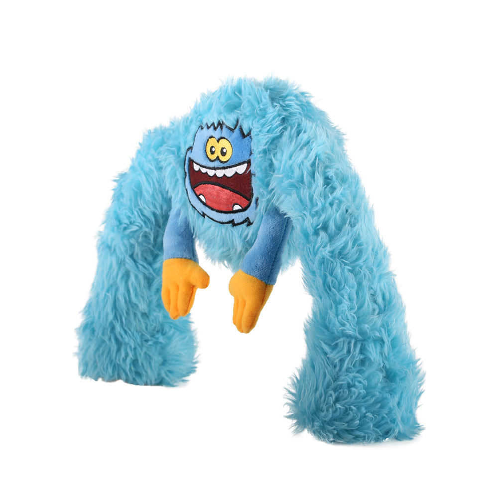 Qmonster Brinquedo para cachorro - 2in1 King Kong Pelúcia com Bola - Azul