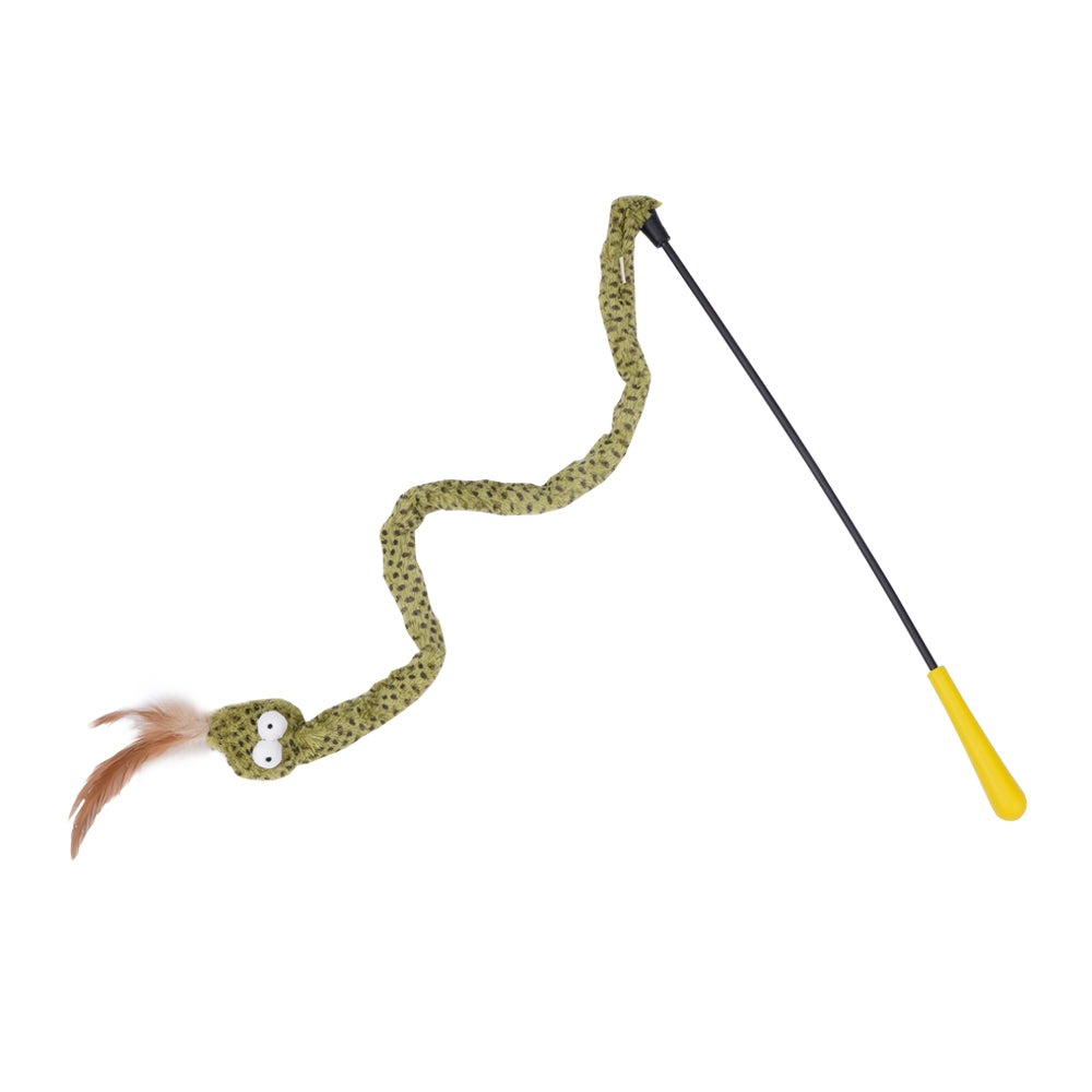 zeze Brinquedo para gatos - Varinha Pelúcia com Alça de Silicone - Cobra
