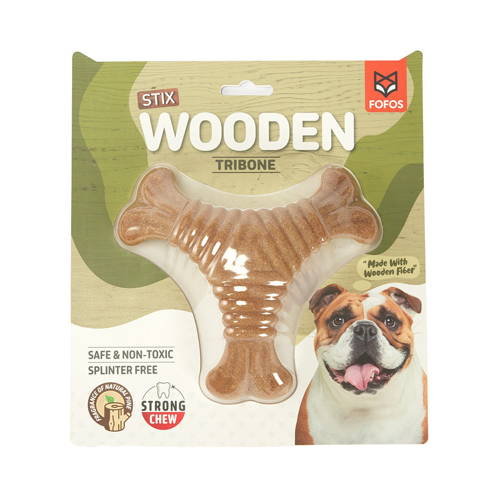 FOFOS Brinquedos para Cães - WoodPlay - Tribone/Triângulo
