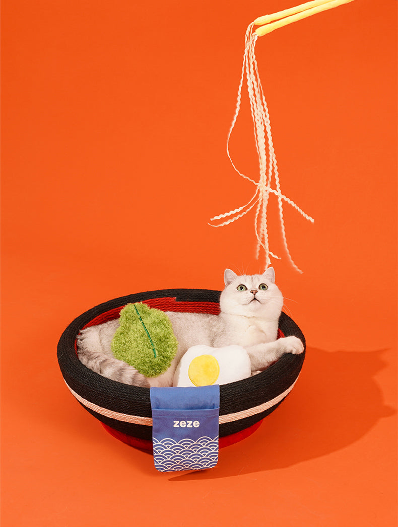 Arranhador 7em1 zeze Yummy Ramen Cama Para Gatos