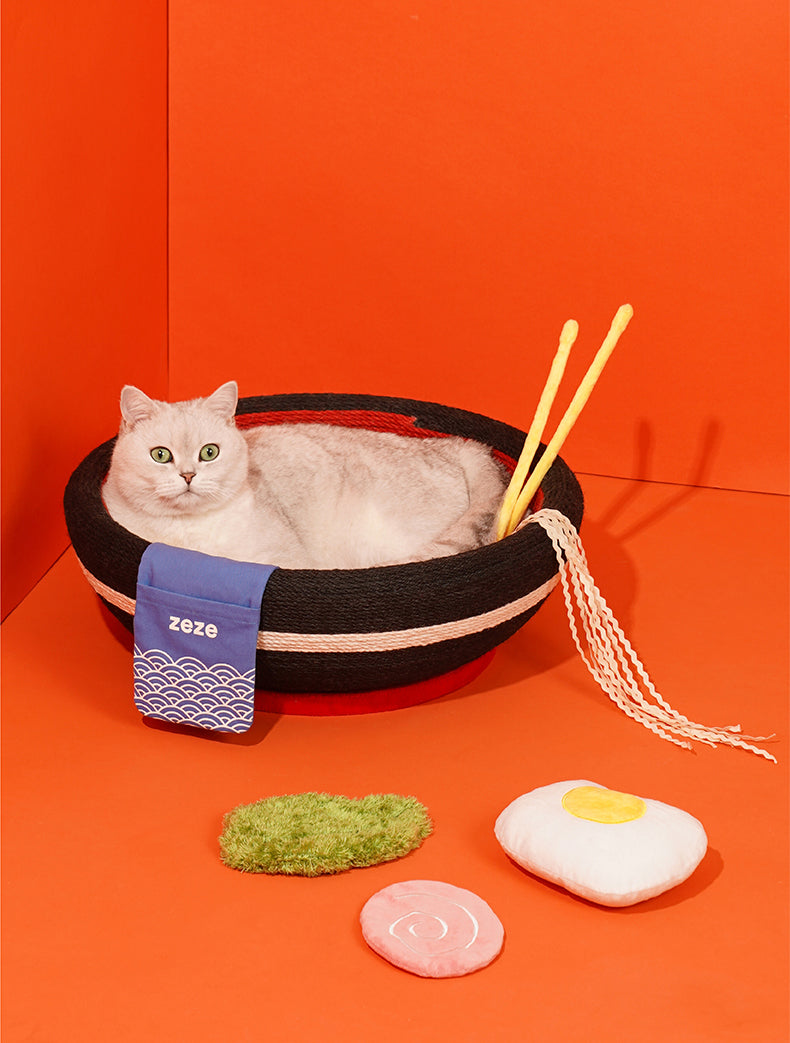 Arranhador 7em1 zeze Yummy Ramen Cama Para Gatos