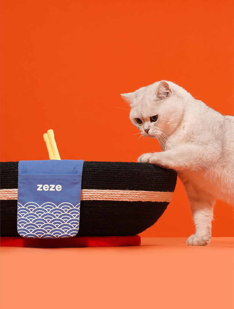 Arranhador 7em1 zeze Yummy Ramen Cama Para Gatos
