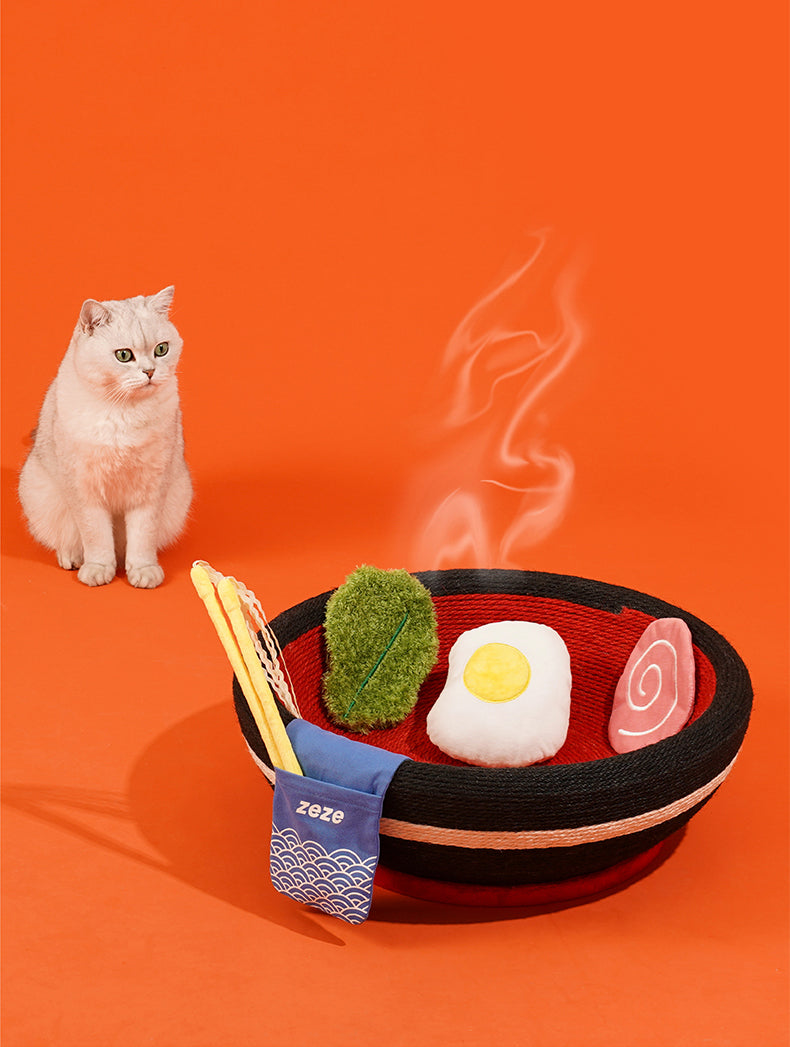 Arranhador 7em1 zeze Yummy Ramen Cama Para Gatos