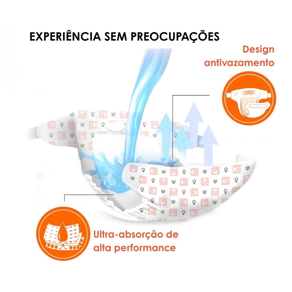 Fralda Higiênica Diapers para Cães Fêmeas XS 20Unidades- FOFOS