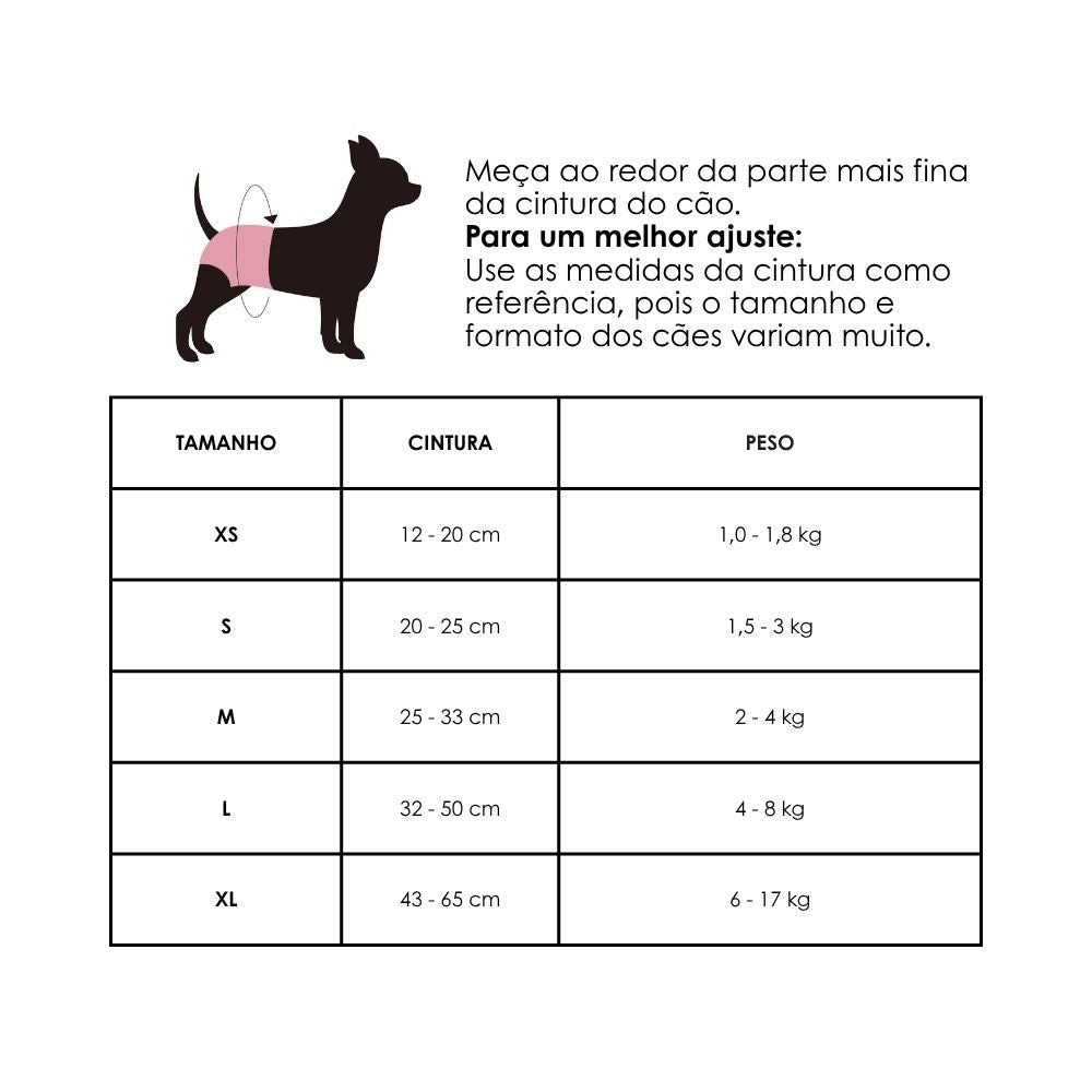 Fralda Higiênica Diapers para Cães Fêmeas M 16Unidades- FOFOS