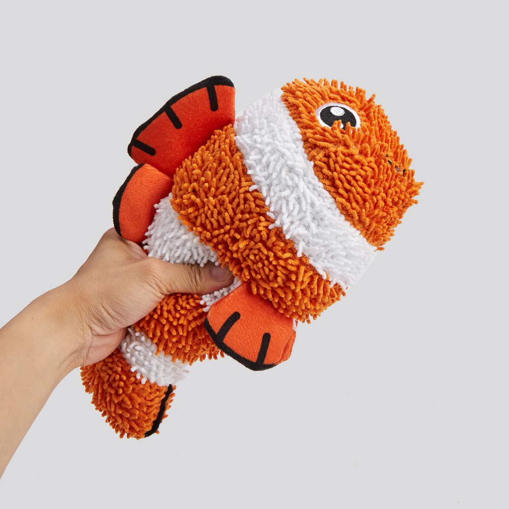 Brinquedo Pelúcia Chenille Tough Peixe Palhaço A Vida no Mar - FOFOS