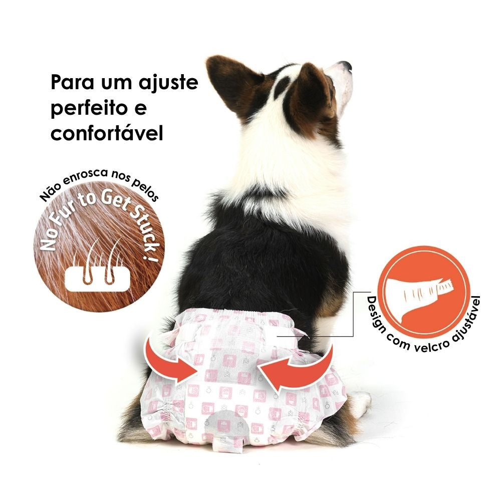 Fralda Higiênica Diapers para Cães Fêmeas XL 12Unidades- FOFOS