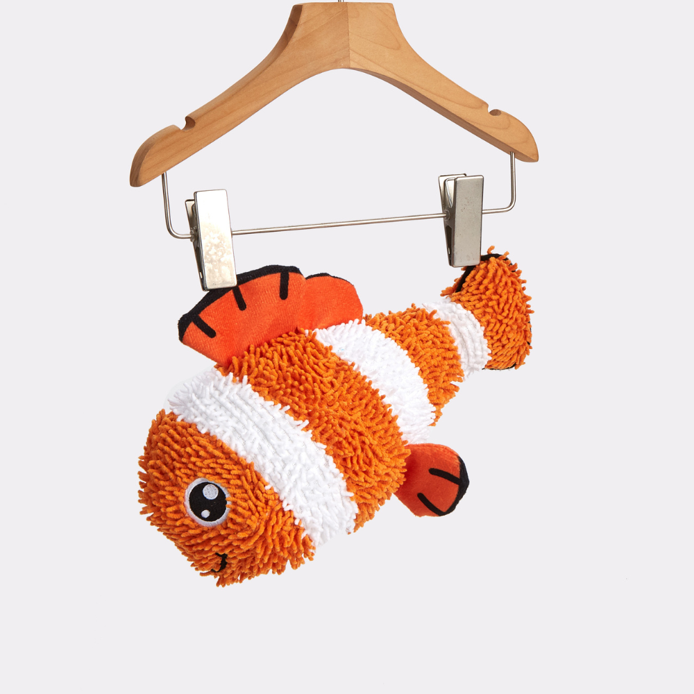 Brinquedo Pelúcia Chenille Tough Peixe Palhaço A Vida no Mar - FOFOS