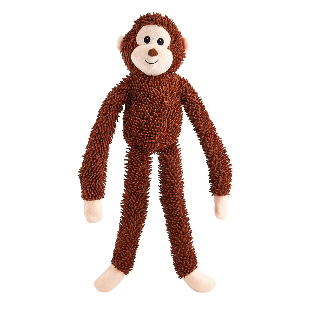 Brinquedo Pelúcia Chenille com Corda Tough Corpo Longo Macaco - FOFOS