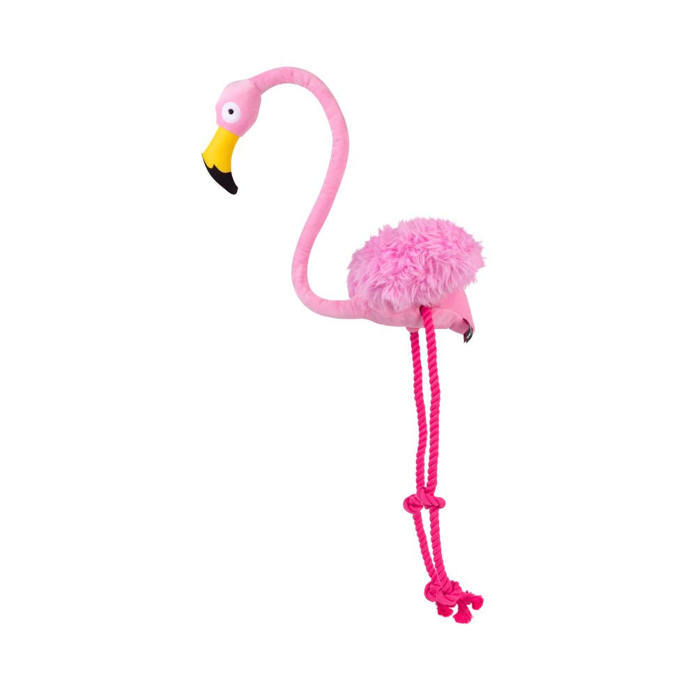 Brinquedo Interativo com Corda Flamingo Rosa - Qmonster