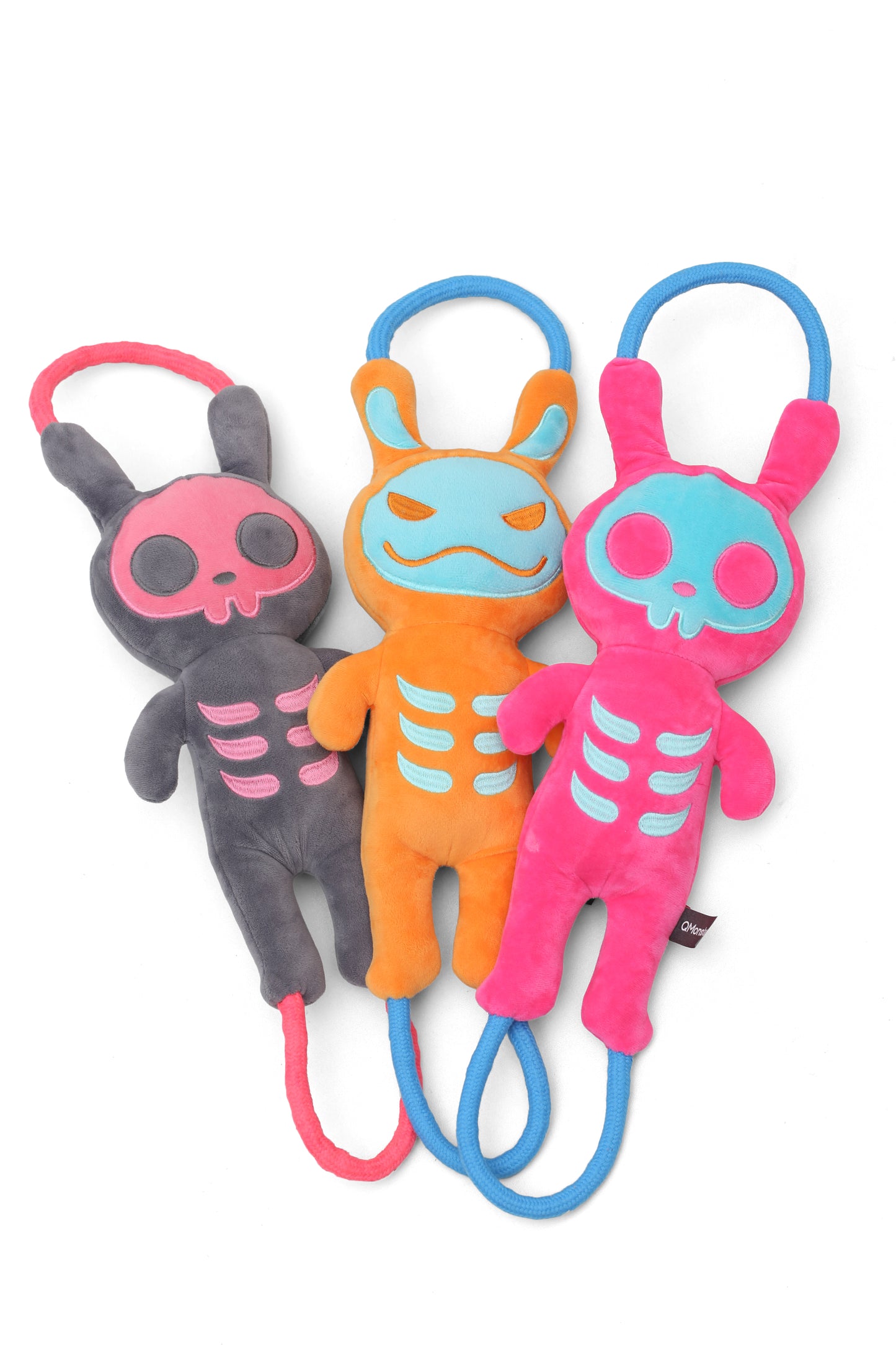 Qmonster Brinquedo para cachorro - Shock Brinquedo interativo Cabo de Guerra - Cinza