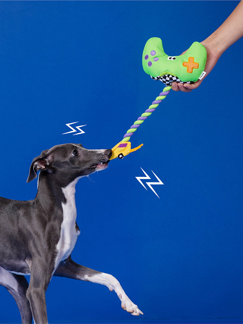 zeze Brinquedo para cachorros- Gameboy Controle Pelúcia e Corda